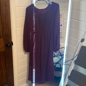 Elegant Burgundy Dress